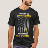 Mens US Flag Cranbetreiber Strongest Men T-Shirt (Vorderseite)