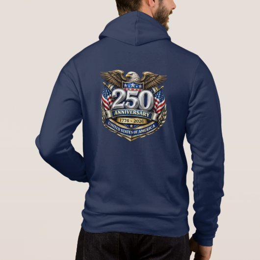 Mens USA 250th Anniversary Hoodie (Rückseite)