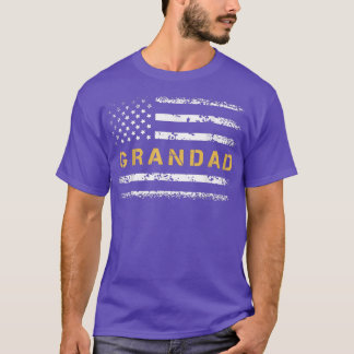 Mens USA Flag Amerikanischer Großvater Grandad Vie T-Shirt