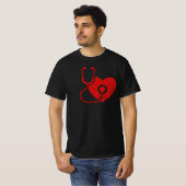 Men's Value T - Shirt mit Red Stethoscope (Vorne ganz)