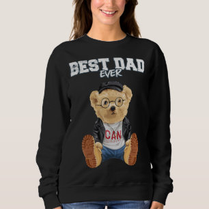 Mens Vater 2023 Teddybear for schwanger Ankündigun Sweatshirt