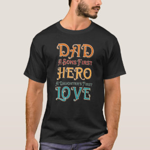 Mens Vater A Sons First Held A Daughters Erste Lie T-Shirt