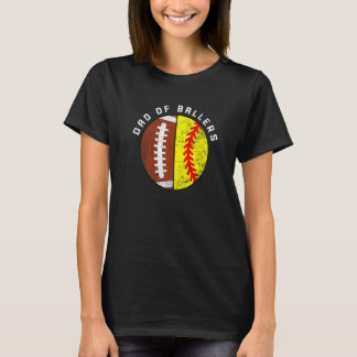 Mens Vater Ballers Football Softball Vater T-Shirt
