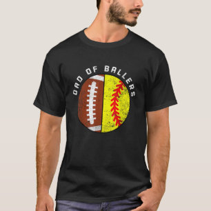 Mens Vater Ballers Funny Football Softball Vater T-Shirt