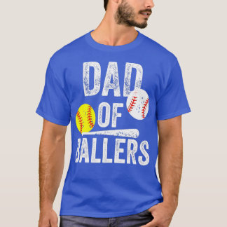 Mens Vater Ballers Funny Vater von Baseball und So T-Shirt