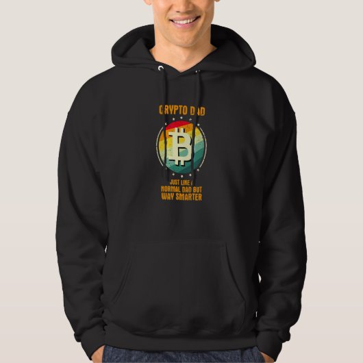 Mens Vater Bitcoin Crypto Cryptowährung Blockchain Hoodie (Vorderseite)