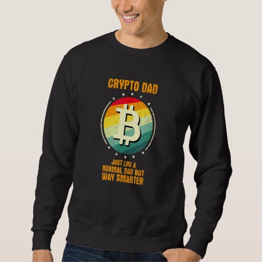 Mens Vater Bitcoin Crypto Cryptowährung Blockchain Sweatshirt (Vorderseite)