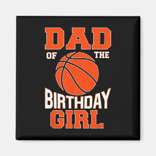 Mens Vater Bysketbyll Birthday Girl Family Byller Magnet