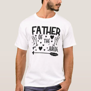 Mens Vater der Braut Matching Wedding and Bach T-Shirt