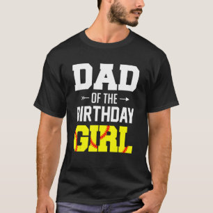 Mens Vater der Geburtstagsfamilie Girl Softball Va T-Shirt