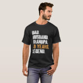 Mens Vater Ehemann Opa 70 Jahre Legend - Birthda T-Shirt (Vorne ganz)