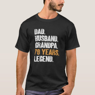 Mens Vater Ehemann Opa 70 Jahre Legend - Birthda T-Shirt