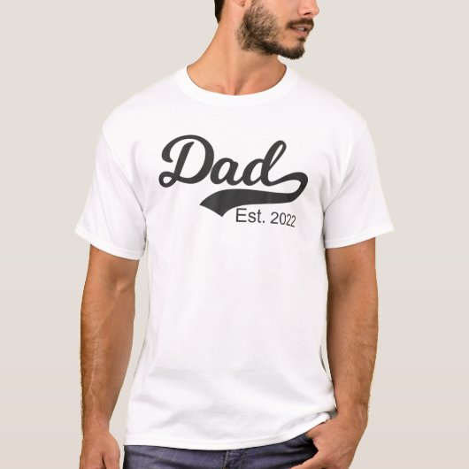 Mens Vater Est. 2022 Neuankündigung des Vaters der T-Shirt (Vorderseite)