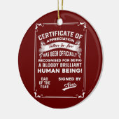 Mens Vater Geschenk vom Sohn des Juristenvaters Keramik Ornament (Links)