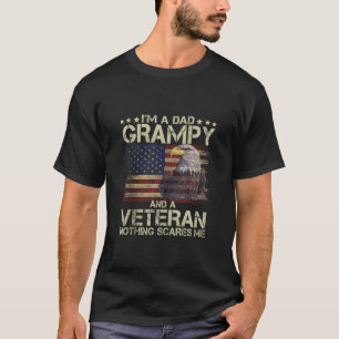 Mens Vater GRAMPY Veteran American Flag Proud Adle T-Shirt