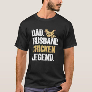 Mens Vater Husband Chicken Legend - Bauer Rooster T-Shirt