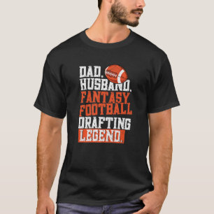 Mens Vater Husband Fantasy Football Drawing Legend T-Shirt