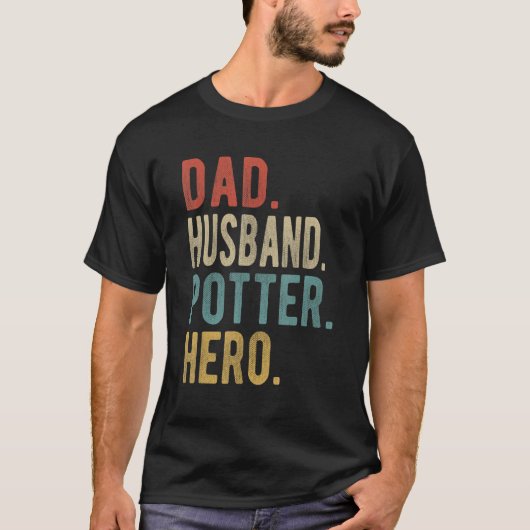 Mens Vater Husband Potter Hero T-Shirt (Vorderseite)