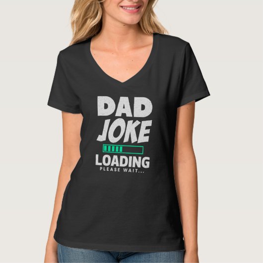Mens Vater Joke Loading Bitte warten Daddy T-Shirt (Vorderseite)