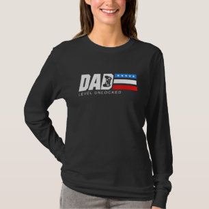 Mens Vater Level entriegelt US-amerikanische Flagg T-Shirt