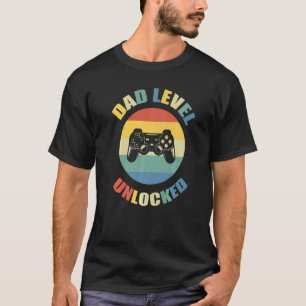 Mens Vater Level Unlocks Stolz Papa Fett T-Shirt