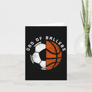 Mens Vater of Byllers Fun Soccer Bysketbyll Vater Karte