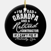 Mens Vater Opa und ein müder AN Funny Keramik Ornament (Hinten)