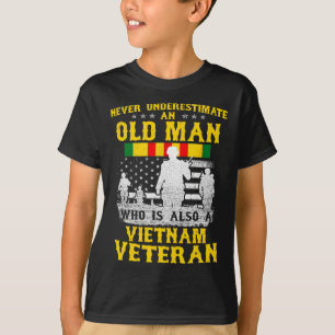 Mens Vater Opa Vietnam Veteran Vintages Shirt Männ