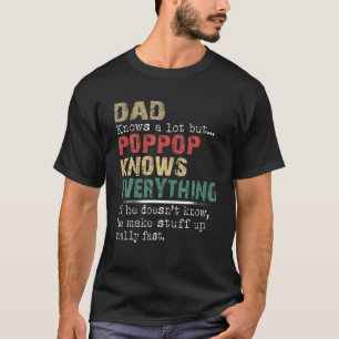 Mens Vater Poppop Know Everything Retro Christmas T-Shirt