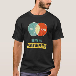 Mens Vater scherzt, wo die Magie Vintage Lügen aus T-Shirt