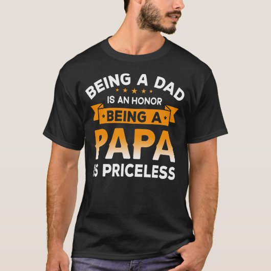 Mens VATER sein ist ein HONOR, ein PAPA zu sein is T-Shirt (Vorderseite)