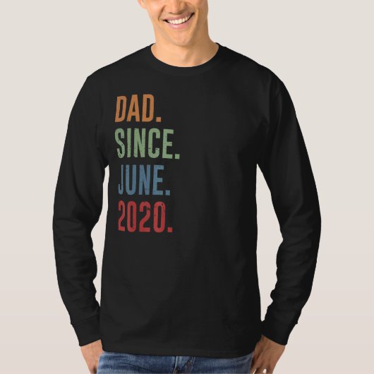 Mens Vater seit Juni 2020 T-Shirt (Vorderseite)