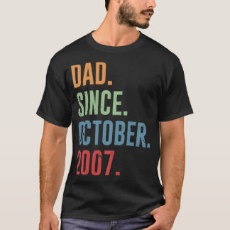 Mens Vater Seit Oktober 2007 T-Shirt