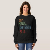 Mens Vater Seit September 2015 Sweatshirt (Vorne ganz)