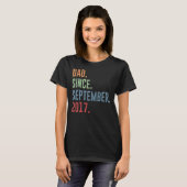 Mens Vater Seit September 2017 T-Shirt (Vorne ganz)