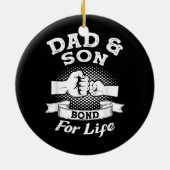 Mens Vater & son Bond für Leben Vater Keramik Ornament (Hinten)