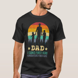Mens Vater Sons Erste Heldentochter-Liebe für Vate T-Shirt