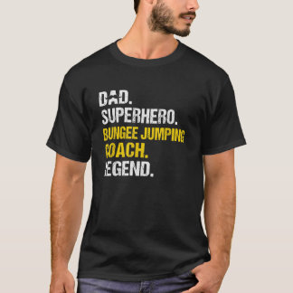 Mens Vater Superhero Bungee Jumping Coach T-Shirt
