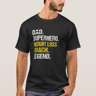 Mens Vater Superhero Gewichthlokomotive Spaß T-Shirt