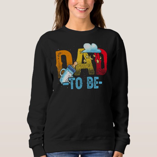 Mens Vater to be Future Daddy Pregnancy Reveal Pre Sweatshirt (Vorderseite)