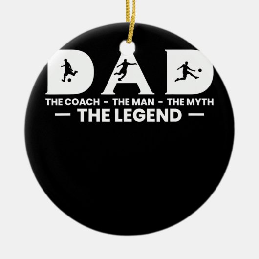 Mens Vater Trainer Der Mythos Der legendäre Fußbal Keramik Ornament (Vorne)