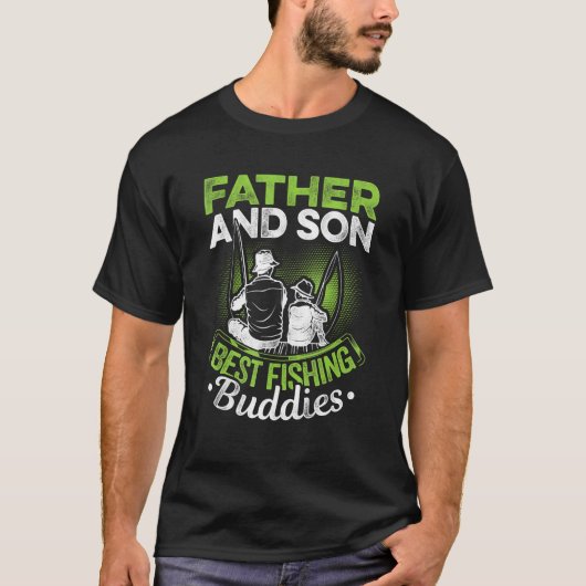 Mens Vater und Sohn Beste Fischereibuddies T-Shirt (Vorderseite)