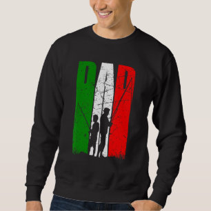 Mens Vater und Sohn Fangreise Angler Italienische  Sweatshirt
