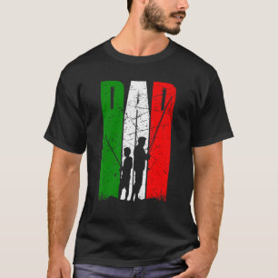 Mens Vater und Sohn Fangreise Angler Italienische T-Shirt