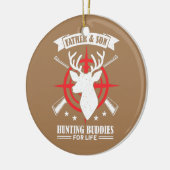 Mens Vater und Sohn jagen für das Leben Keramik Ornament (Links)