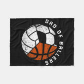 Mens Vater von Byllers Fun Volleybyll Fußball Bysk Fleecedecke (Vorderseite (Horizontal))