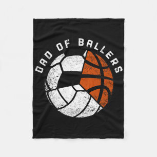 Mens Vater von Byllers Fun Volleybyll Fußball Bysk Fleecedecke