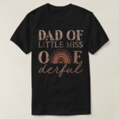 Mens Vater von Little Miss Onederful Erster Geburt T-Shirt (Design vorne)