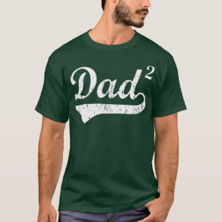Mens Vater von zwei Squared Funny s für Vater Vate T-Shirt