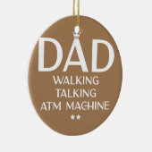 Mens Vater Wandern Talk Geldautomat Funny Keramik Ornament (Rechts)